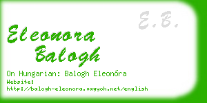 eleonora balogh business card