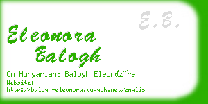 eleonora balogh business card